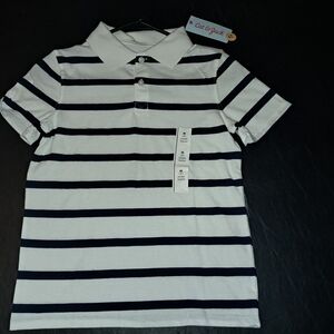 Cat & Jack Kids Polo Shirt - Navy and White Stripes